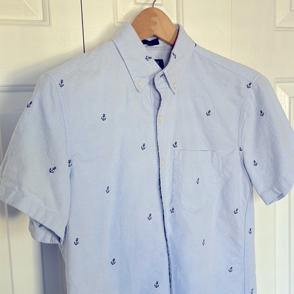 J.Crew Short Sleeve Oxford Shirt - Picture 1 of 4